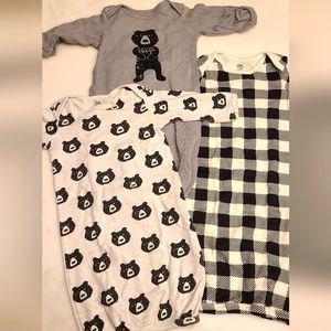 3 Yoga Sprout 0-6 months sleep gowns